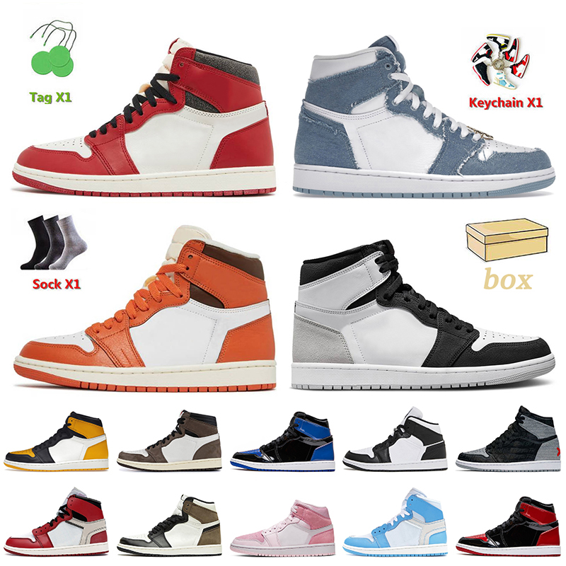With Box Women Mens Jumpman 1 Basketball Shoes Starfish 1s Denim High OG Lost and Found Patent Bred Yellow Toe Taxi Mid Homage Dark Mocha Trainers Sports Sneakers, E31 offffwhite university blue 36-47
With Box Women Mens Jumpman 1 Basketball Shoes Starfish 1s Denim High OG Lost and Found Patent Bred Yellow Toe Taxi Mid Homage Dark Mocha Trainers Sports Sneakers, E31 offffwhite university blue 36-47
