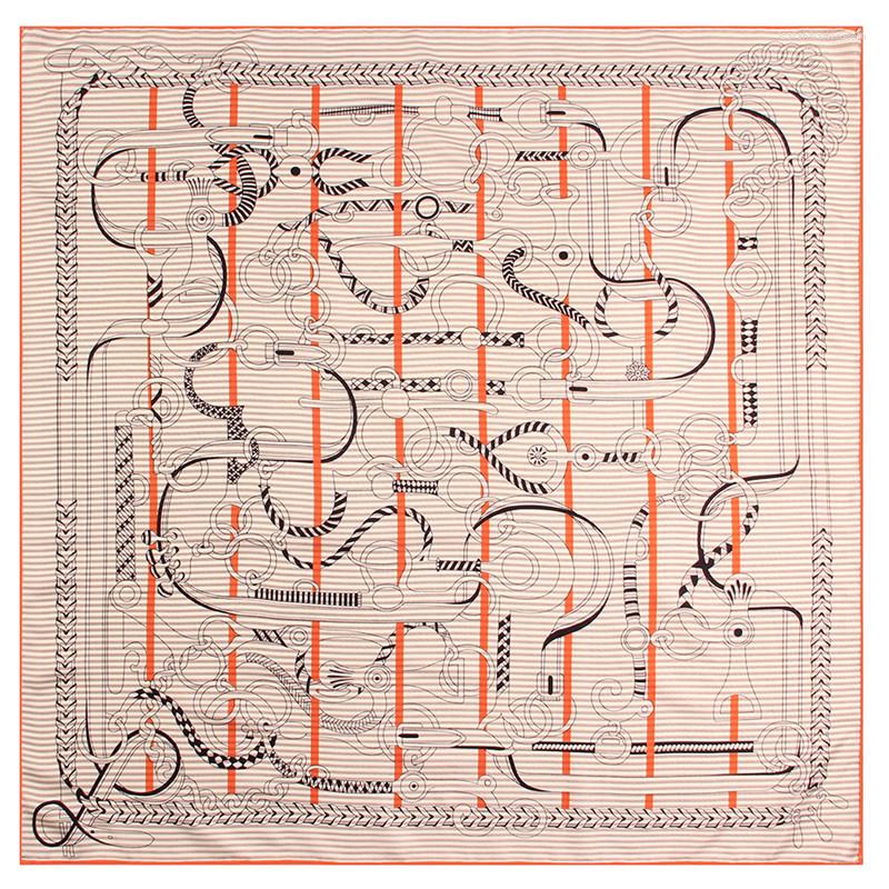 Scarves Manual Hand Rolled Twill Silk Scarf Women Chain Print Square Wraps Echarpes Foulards Femme Bandana Head Hijab 90CM
Scarves Manual Hand Rolled Twill Silk Scarf Women Chain Print Square Wraps Echarpes Foulards Femme Bandana Head Hijab 90CM