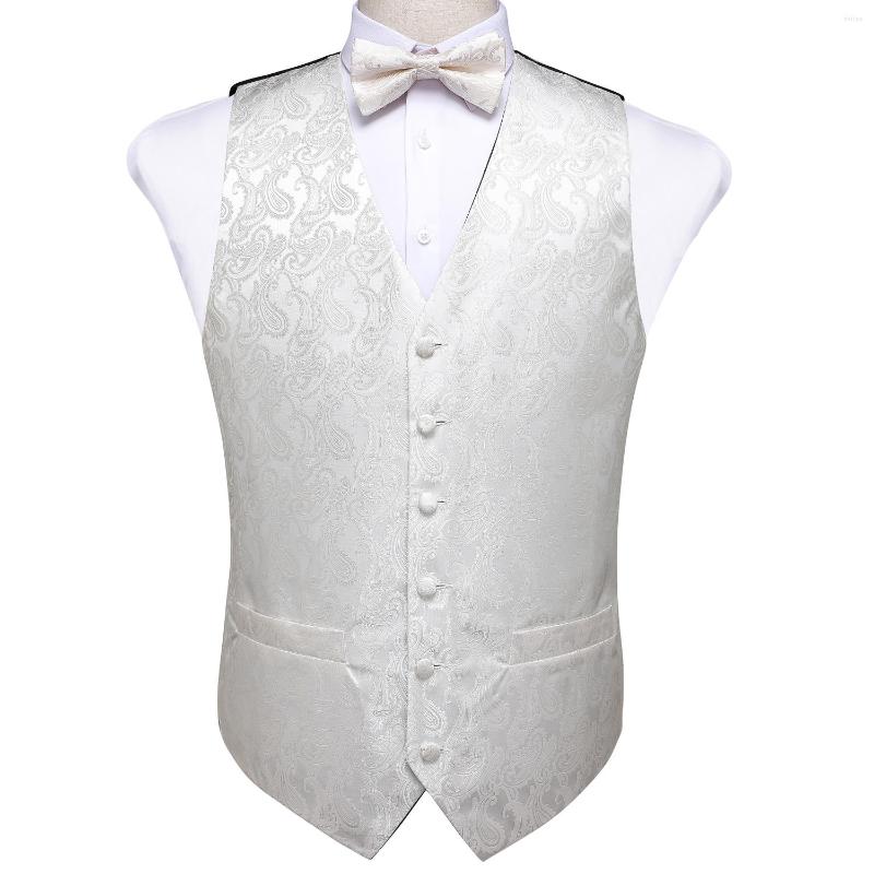 Men' Vests V-neck Men White Paisley Suit Vest Silk Waistcoat Formal Bowties Cufflinks Pocket Square Set Wedding J-0118 Barry.wang Male
Men' Vests V-neck Men White Paisley Suit Vest Silk Waistcoat Formal Bowties Cufflinks Pocket Square Set Wedding J-0118 Barry.wang Male
