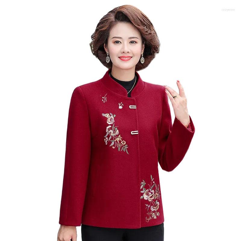 Women's Wool Women Woolen Coats Spring Autumn Middle-aged Jacket Fashion Embroidered Warm Overcoat Casual Ladies Woole Coat, Orange
Women's Wool Women Woolen Coats Spring Autumn Middle-aged Jacket Fashion Embroidered Warm Overcoat Casual Ladies Woole Coat, Orange