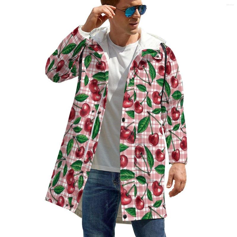 Men' Trench Coats Red Cherry Print Casual Man Pink Plaid Classic Winter Jackets Modern Custom Zip Up Windbreak Plus Size, Style-1
Men' Trench Coats Red Cherry Print Casual Man Pink Plaid Classic Winter Jackets Modern Custom Zip Up Windbreak Plus Size, Style-1