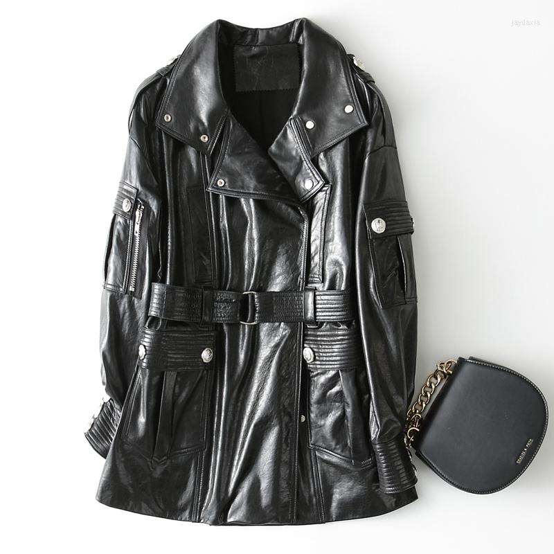 Women' Leather Real Jacket Autumn Women 300% Genuine Sheepskin Coat Female Korean Jackets For Clothes 2022 MY3853, Black
Women' Leather Real Jacket Autumn Women 300% Genuine Sheepskin Coat Female Korean Jackets For Clothes 2022 MY3853, Black