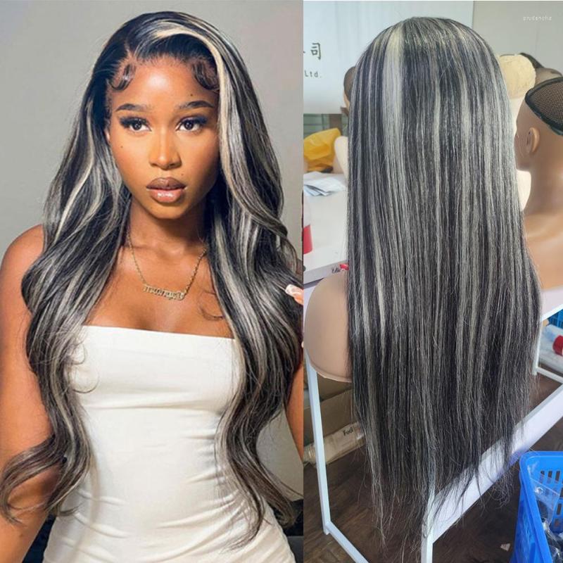 Platinum Highlight Grey 13x6 Transparent Lace Frontal Human Hair Wigs Brazilain Straight Wig Pre-Plucked For Woman Parkson, Picture shown
Platinum Highlight Grey 13x6 Transparent Lace Frontal Human Hair Wigs Brazilain Straight Wig Pre-Plucked For Woman Parkson, Picture shown