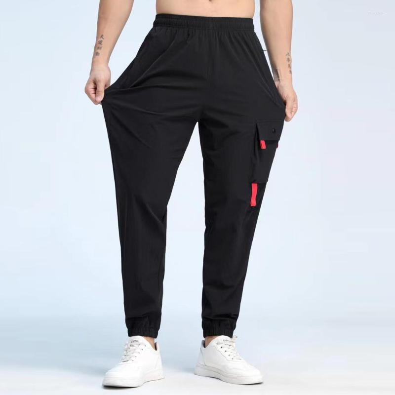 Men's Pants Summer Men's Drawstring Cargo Male Solid Color Thin Straight Ankle Tied Trousers Streteh Breathable Joggers Sportswear Boy, Black
Men's Pants Summer Men's Drawstring Cargo Male Solid Color Thin Straight Ankle Tied Trousers Streteh Breathable Joggers Sportswear Boy, Black