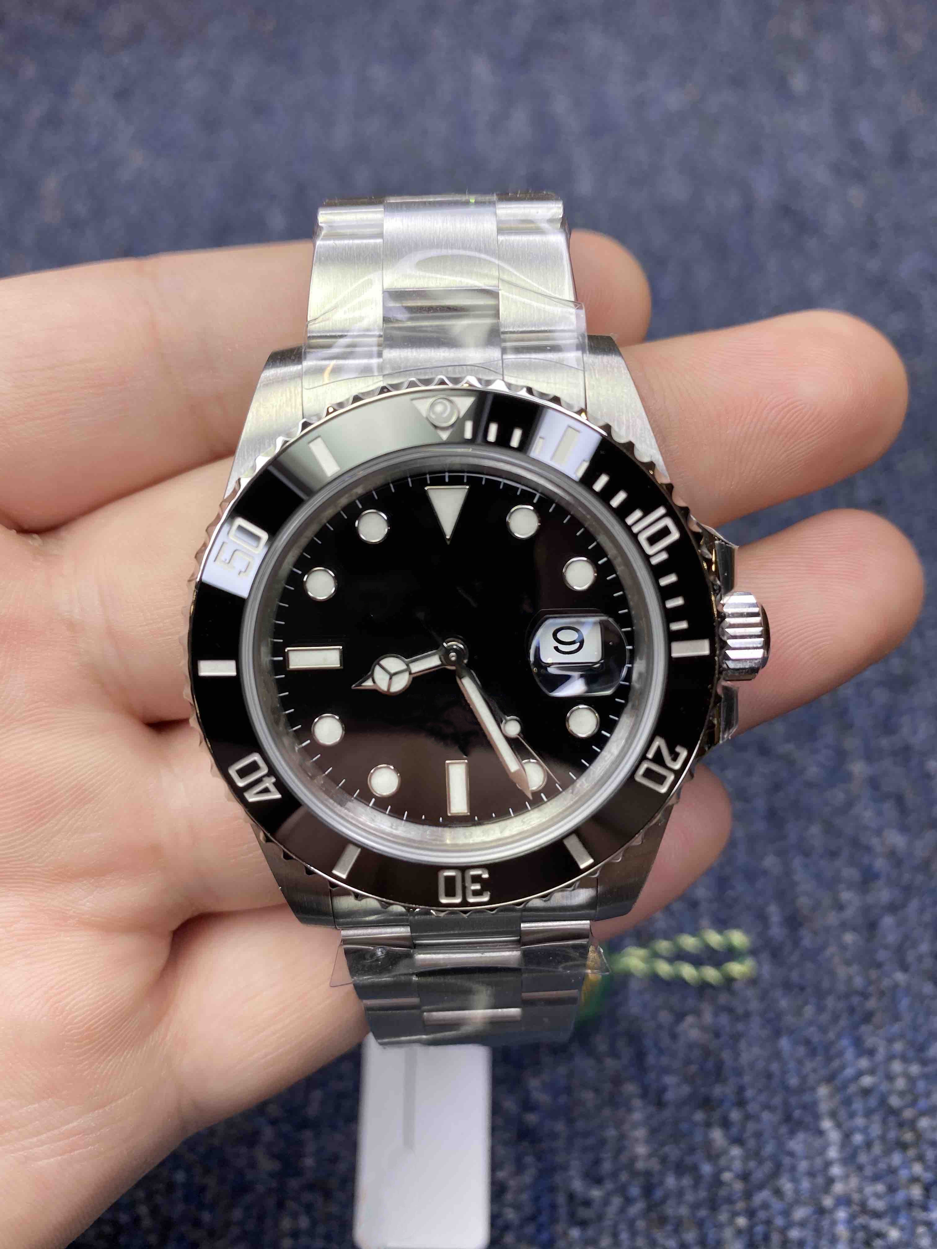 Mens Watch 40mm Silver Cal.3135 Movement Automatic Eta 2836 Black Ceramic Bezel GM Date Factory Ref.116610 GMF Sapphire Diver Rhinestone Wristwatches, Watch a
Mens Watch 40mm Silver Cal.3135 Movement Automatic Eta 2836 Black Ceramic Bezel GM Date Factory Ref.116610 GMF Sapphire Diver Rhinestone Wristwatches, Watch a