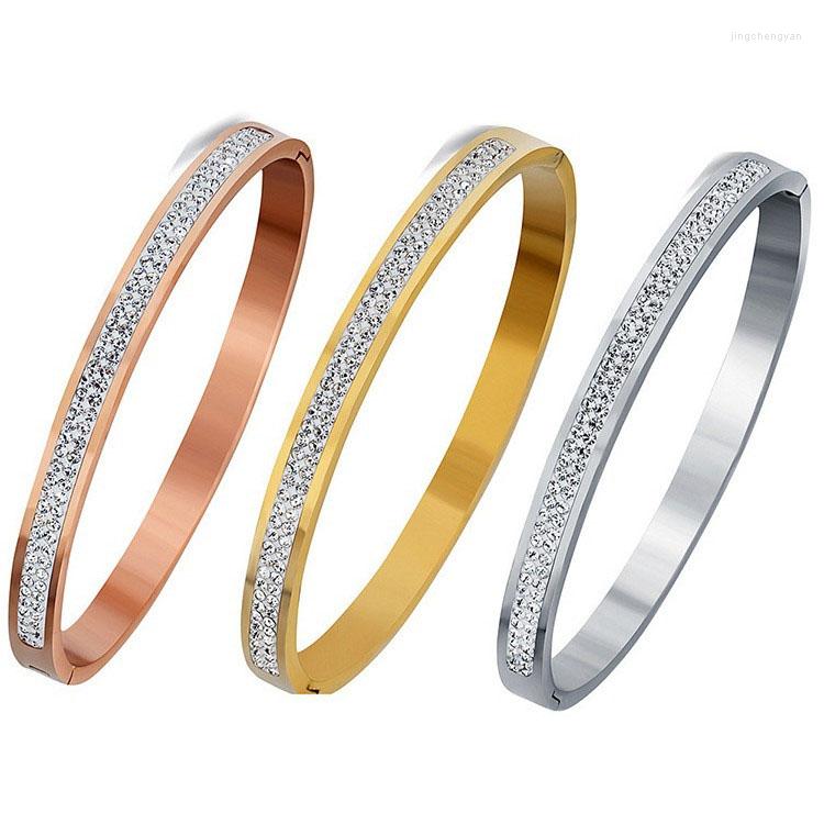 Bangle Fashion Luxury Men Women Charm Cubic Zircon Rhinestone Stainless Steel Couple Bracelet Wristband Jewelry
Bangle Fashion Luxury Men Women Charm Cubic Zircon Rhinestone Stainless Steel Couple Bracelet Wristband Jewelry