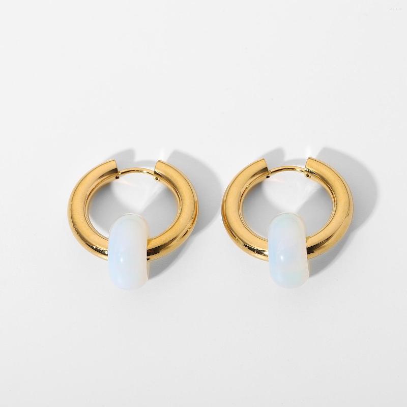 Hoop Earrings 2022 Arrival 18k Gold Plated Stainless Steel Party Jewelry Accessories White Opal Pendant Huggie For Women
Hoop Earrings 2022 Arrival 18k Gold Plated Stainless Steel Party Jewelry Accessories White Opal Pendant Huggie For Women
