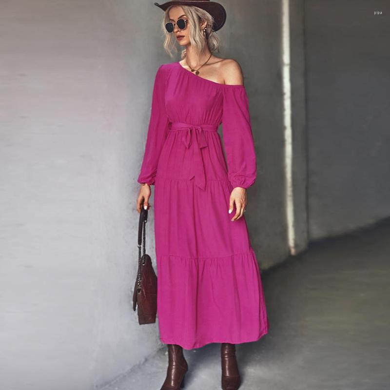 Casual Dresses Autumn Green Maxi For Women Elegant One Shoulder Diagonal Collar Long Sleeve Belt Ruffle Party Dress Ladies Vestidos, Black
Casual Dresses Autumn Green Maxi For Women Elegant One Shoulder Diagonal Collar Long Sleeve Belt Ruffle Party Dress Ladies Vestidos, Black