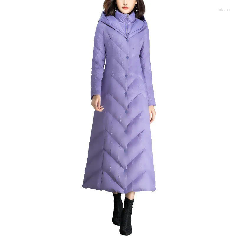 Women's Trench Coats 2022 Autumn Winter Women Purple Long Padded Jacket Female Slim Slimming Temperament Fake Two-piece Hooded A429
Women's Trench Coats 2022 Autumn Winter Women Purple Long Padded Jacket Female Slim Slimming Temperament Fake Two-piece Hooded A429