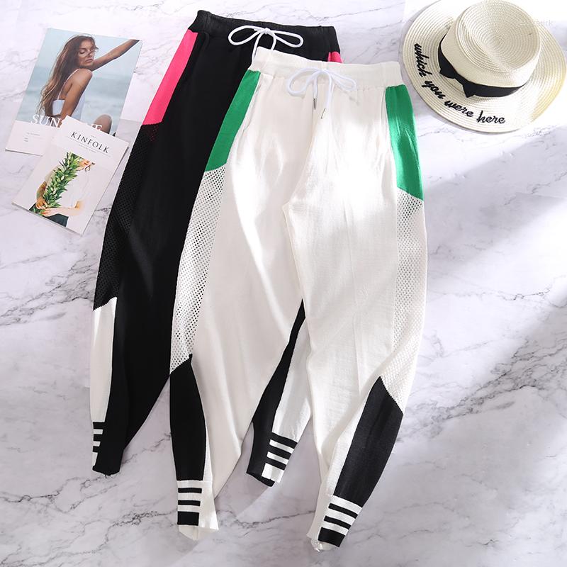 Women's Pants 2022 Summer Loose Color Patchwork Knitted Women Elastic Waist Ankle Length Harem, White
Women's Pants 2022 Summer Loose Color Patchwork Knitted Women Elastic Waist Ankle Length Harem, White