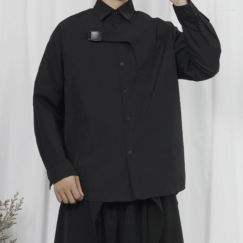 Men' Casual Shirts Men' Long Sleeved Shirt Large Japanese Minority Buckle Loose Black Handsome Fashion
Men' Casual Shirts Men' Long Sleeved Shirt Large Japanese Minority Buckle Loose Black Handsome Fashion