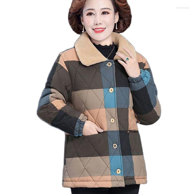Women's Trench Coats Winter Middle Aged Mother Grid Printing Cotton Coat Add Velvet Thicken Ladies Single-Breasted Loose Women's Jacket, Khaki
Women's Trench Coats Winter Middle Aged Mother Grid Printing Cotton Coat Add Velvet Thicken Ladies Single-Breasted Loose Women's Jacket, Khaki