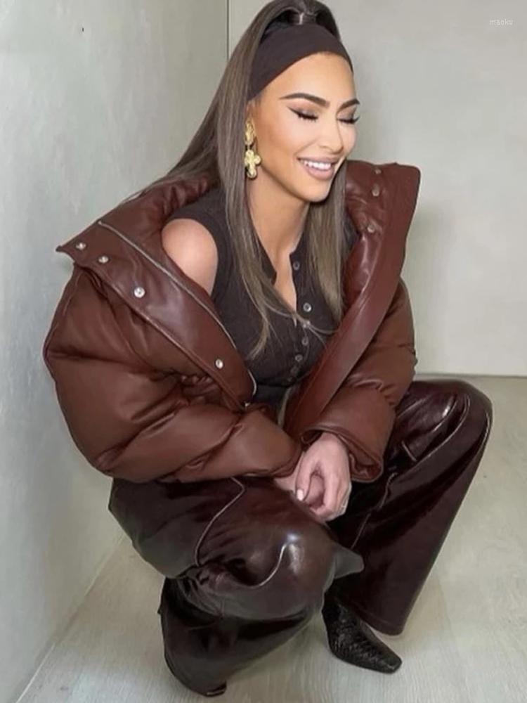 Women' Jackets Tossy PU Leather Zipper Cropped Cotton-Padded Parka Jacket Female Casual Coat 2022 Winter Fashion Brown Outwear, Auburn
Women' Jackets Tossy PU Leather Zipper Cropped Cotton-Padded Parka Jacket Female Casual Coat 2022 Winter Fashion Brown Outwear, Auburn