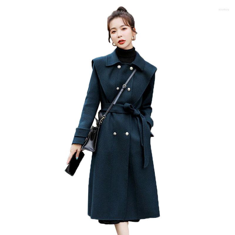 Women's Wool Woolen Coat Women Autumn Winter Mid-length Windbreaker Fashion Korean Jacket Female Casual Outerwear Overcoat Top R83, Dark green
Women's Wool Woolen Coat Women Autumn Winter Mid-length Windbreaker Fashion Korean Jacket Female Casual Outerwear Overcoat Top R83, Dark green