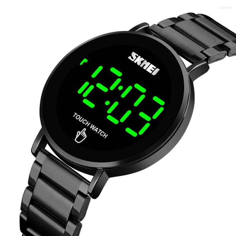 Wristwatches SKMEI Men's Watches Digital Watch Luxury Touch Screen LED Light Display Electronic Wristwatch Stainless Steel Men Clock, Gold
Wristwatches SKMEI Men's Watches Digital Watch Luxury Touch Screen LED Light Display Electronic Wristwatch Stainless Steel Men Clock, Gold