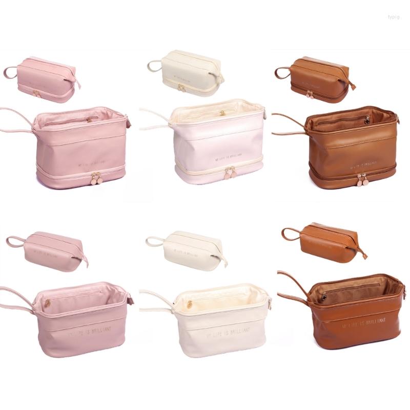 Cosmetic Bags M6 Multifunctional Makeup Bag Double Layer PU Leather Travel For Girl, Brown
Cosmetic Bags M6 Multifunctional Makeup Bag Double Layer PU Leather Travel For Girl, Brown