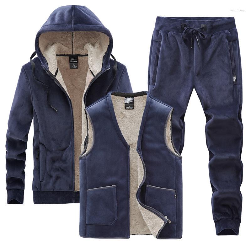 Men's Tracksuits Men Warm Winter Set 3 PCS Casual Tracksuit Thick Sweatshirt Pants Vests Sportswear Suit Hooded Outerwear, Black shujiao 3 pcs
Men's Tracksuits Men Warm Winter Set 3 PCS Casual Tracksuit Thick Sweatshirt Pants Vests Sportswear Suit Hooded Outerwear, Black shujiao 3 pcs