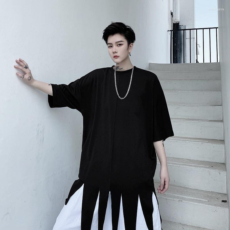 Men' T Shirts Men Summer Fashion Irregular Solid O-neck Cotton T-shirt High Quality Comfortable Loose Male Short Sleeves Streetwear Tshirt, Black
Men' T Shirts Men Summer Fashion Irregular Solid O-neck Cotton T-shirt High Quality Comfortable Loose Male Short Sleeves Streetwear Tshirt, Black