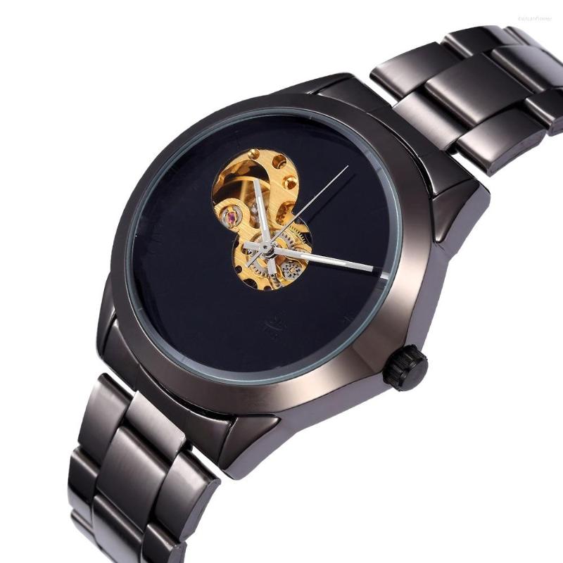 Wristwatches Skeleton Steampunk Stainless Steel Black Auto Self Wind Mens Mechanical Wrist Watch Relogio Masculino Luxury Timepiece 09, White
Wristwatches Skeleton Steampunk Stainless Steel Black Auto Self Wind Mens Mechanical Wrist Watch Relogio Masculino Luxury Timepiece 09, White