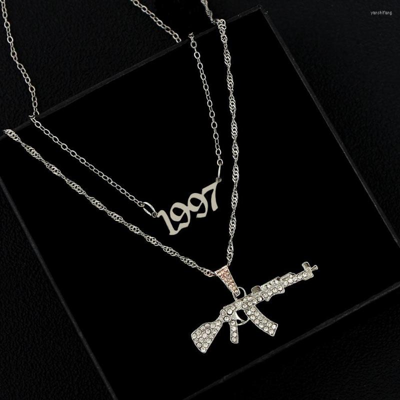 Chains Caraquet Multilayer Crystal Gun Pendants Necklaces For Women Silver Color Metal Years Collar Necklace Design Jewelry
Chains Caraquet Multilayer Crystal Gun Pendants Necklaces For Women Silver Color Metal Years Collar Necklace Design Jewelry