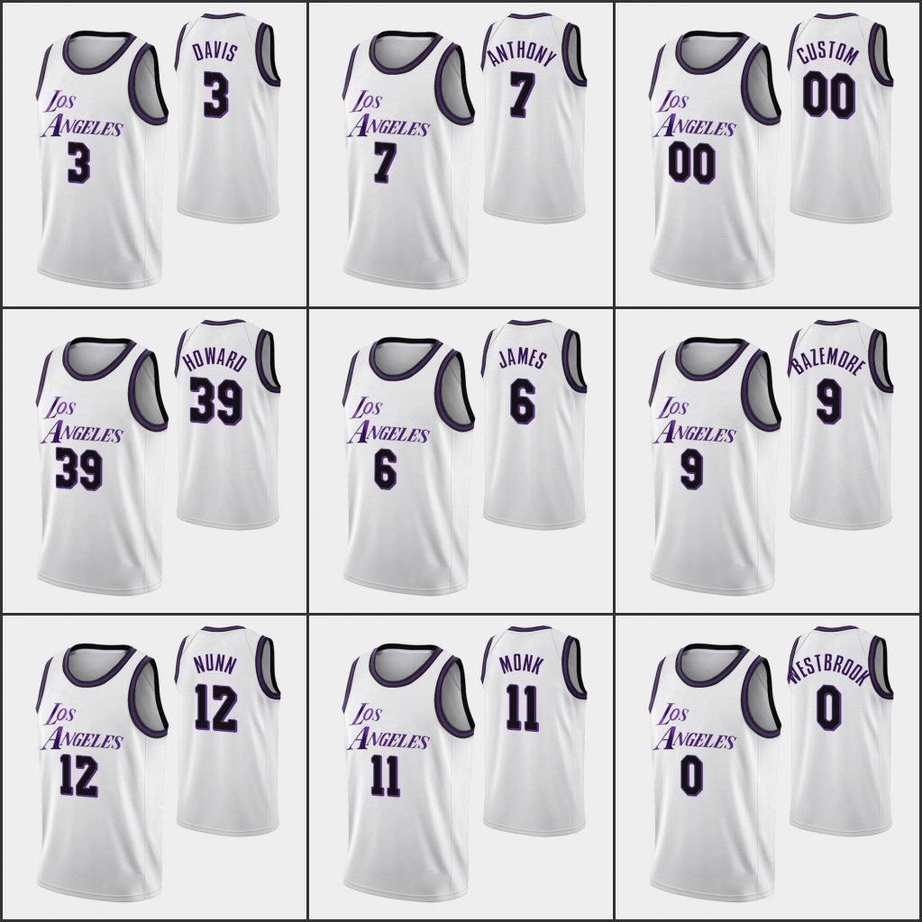 Los Angeles''Lakers''Men Russell Westbrook LeBron James Carmelo Anthony Malik Monk Anthony Davis''Custom White City 2022-23 Edition Jersey
Los Angeles''Lakers''Men Russell Westbrook LeBron James Carmelo Anthony Malik Monk Anthony Davis''Custom White City 2022-23 Edition Jersey