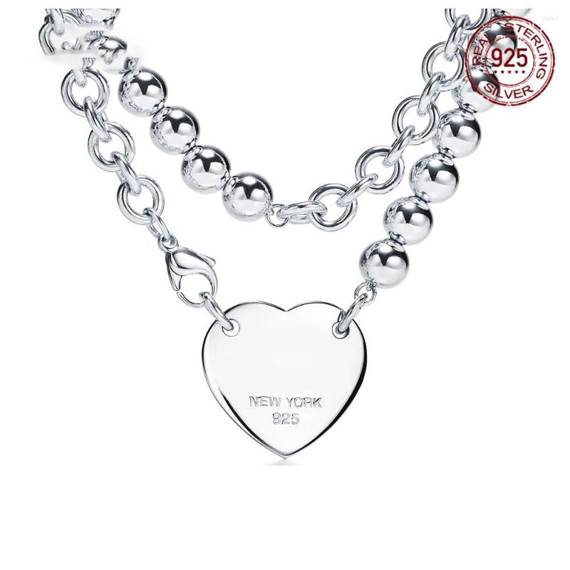 Pendant Necklaces 2022 Fashion Luxury And Temperament 8Mm Ball S925 Sterling Silver Heart-Shaped Double-Hole Necklace
Pendant Necklaces 2022 Fashion Luxury And Temperament 8Mm Ball S925 Sterling Silver Heart-Shaped Double-Hole Necklace