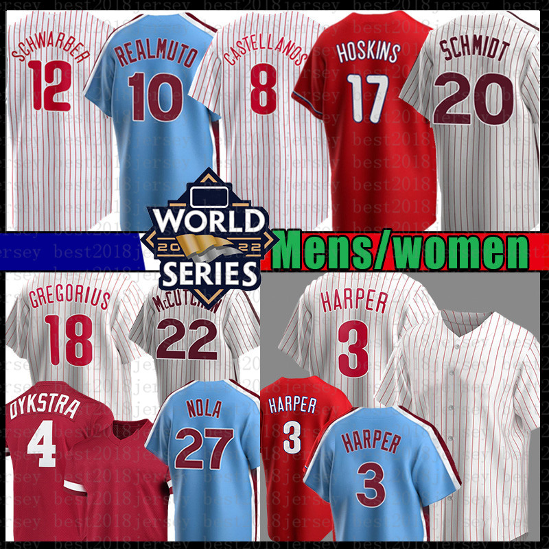 Philadelphia 3 Baseball Jersey Bryce J.T. Realmuto Harper Nick Castellanos Kyle Schwarber Mike Schmidt Didi Gregorius Alec Bohm Matt Vierling rhys hoskins aaron nola, Mens(feichengren)
Philadelphia 3 Baseball Jersey Bryce J.T. Realmuto Harper Nick Castellanos Kyle Schwarber Mike Schmidt Didi Gregorius Alec Bohm Matt Vierling rhys hoskins aaron nola, Mens(feichengren)