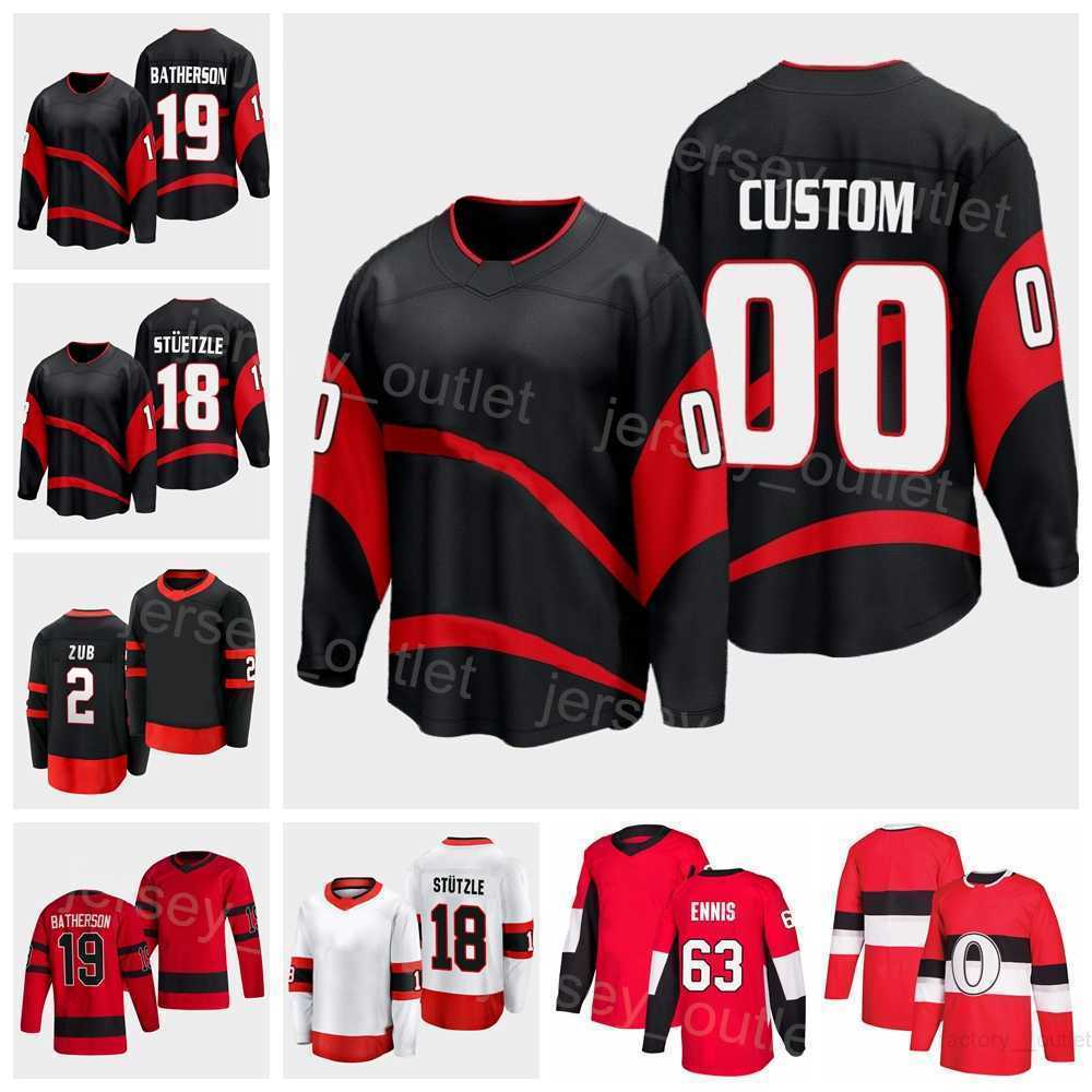 22-23 Reverse Retro Hockey Jersey 18 Tim Stutzle 19 Drake Batherson 63 Tyler Ennis 2 Artem Zub 31 Anton Forsberg 10 Alex Formenton 5 Nick Holden Lassi Thomson, White
22-23 Reverse Retro Hockey Jersey 18 Tim Stutzle 19 Drake Batherson 63 Tyler Ennis 2 Artem Zub 31 Anton Forsberg 10 Alex Formenton 5 Nick Holden Lassi Thomson, White