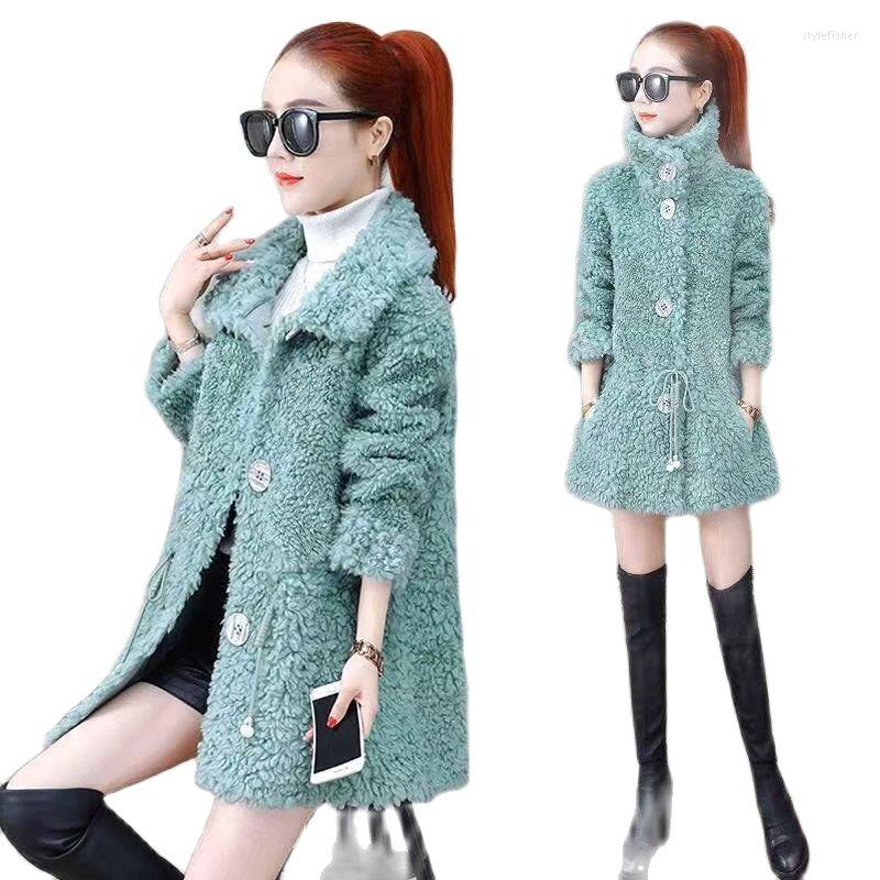 Women's Wool Imitate Lamb Women's Coat 2022 Autumn Winter All-Match Mid-length Slim Stand CollarGrain Fleece Thicken Ladies Jacket, White
Women's Wool Imitate Lamb Women's Coat 2022 Autumn Winter All-Match Mid-length Slim Stand CollarGrain Fleece Thicken Ladies Jacket, White