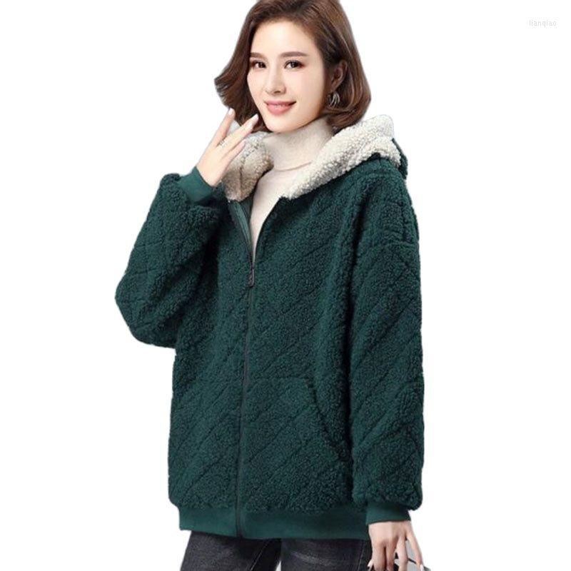 Women's Wool Women's Short Autumn Winter All-match 2022 Loose Hooded Female Jacket Lambswool Imitate Skin Hair One Body Ladies Coat, Black
Women's Wool Women's Short Autumn Winter All-match 2022 Loose Hooded Female Jacket Lambswool Imitate Skin Hair One Body Ladies Coat, Black