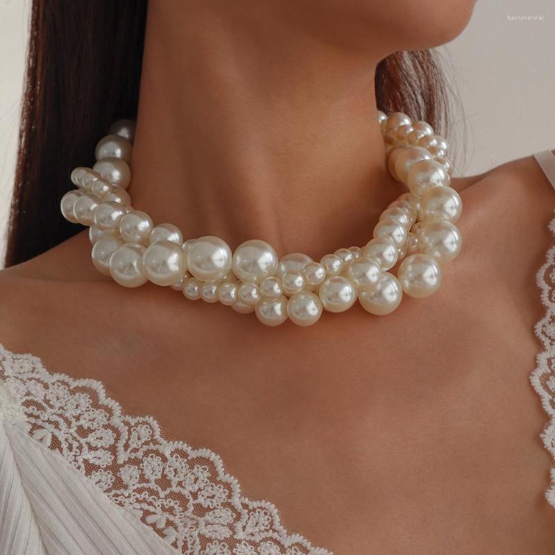 Choker Pearls Necklace Statement Big White Imitation Pearl Clavicle Chain Fashion For Women Wedding Jewelry
Choker Pearls Necklace Statement Big White Imitation Pearl Clavicle Chain Fashion For Women Wedding Jewelry