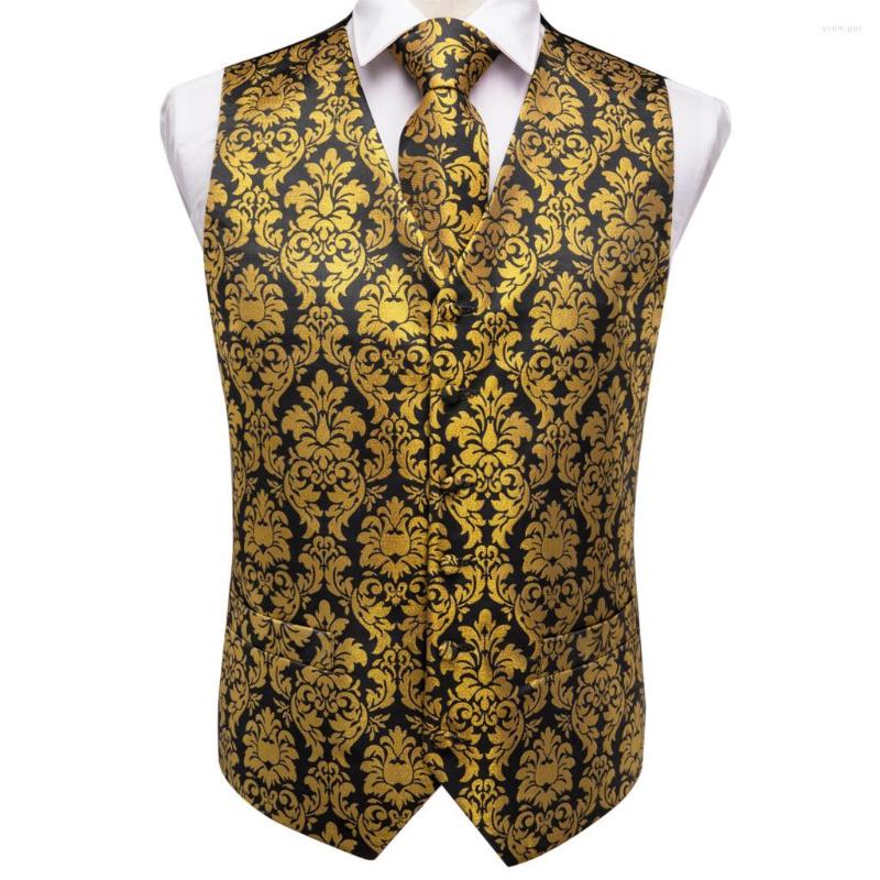 Men's Vests Mens Formal Vest Set Silk Classic Wedding Necktie Waistcoat Pocket Square Suit Gold For Men Hi-Tie MJTZ-0008, Picture shown
Men's Vests Mens Formal Vest Set Silk Classic Wedding Necktie Waistcoat Pocket Square Suit Gold For Men Hi-Tie MJTZ-0008, Picture shown