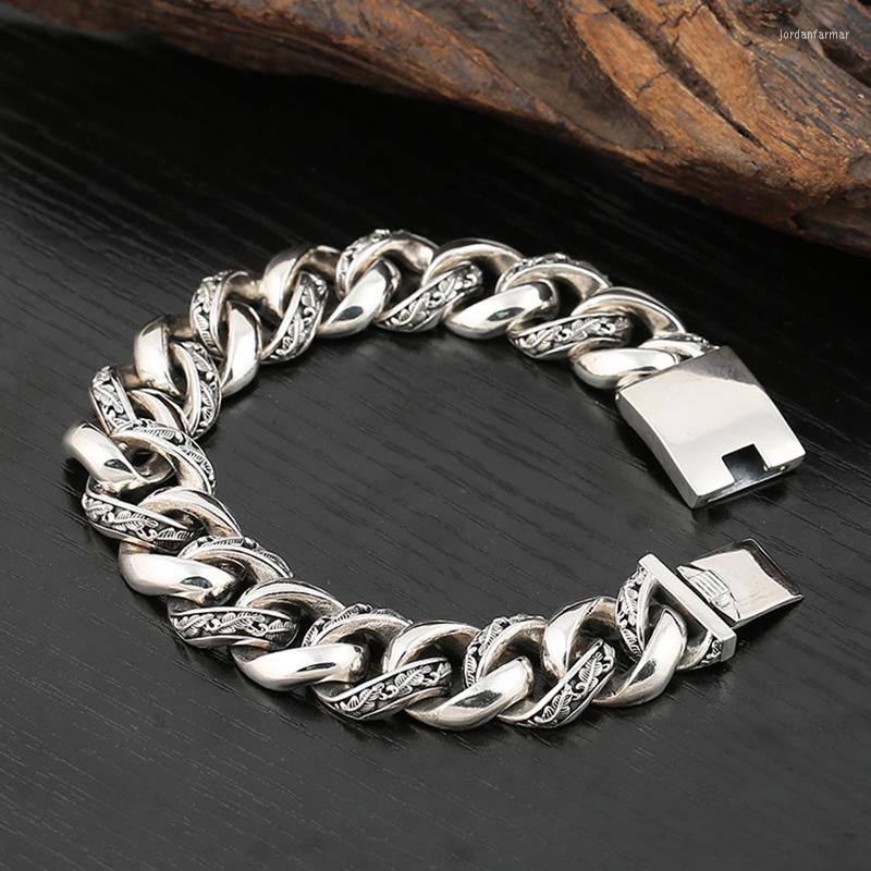 Link Bracelets Real 925 Sterling Silver Width 17mm Simeple Friendship Bracelet Thai Jewelry 2022 Men Women Bangle
Link Bracelets Real 925 Sterling Silver Width 17mm Simeple Friendship Bracelet Thai Jewelry 2022 Men Women Bangle