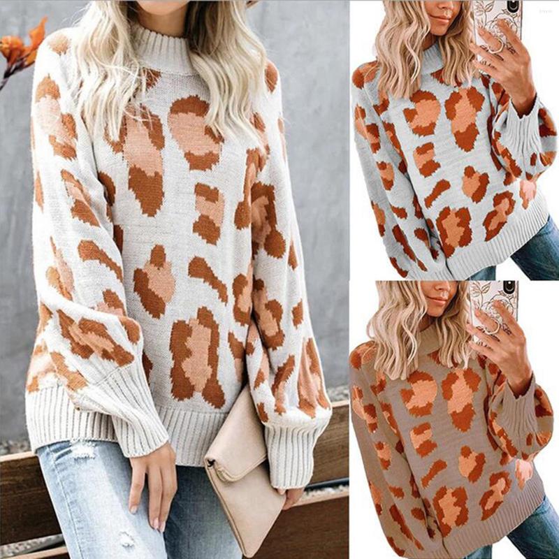 Women's Sweaters Knitted Women Casual Knitwear Pullover O Neck Long Sleeve Leopard Patchwork Sweater Femme, Coffee
Women's Sweaters Knitted Women Casual Knitwear Pullover O Neck Long Sleeve Leopard Patchwork Sweater Femme, Coffee