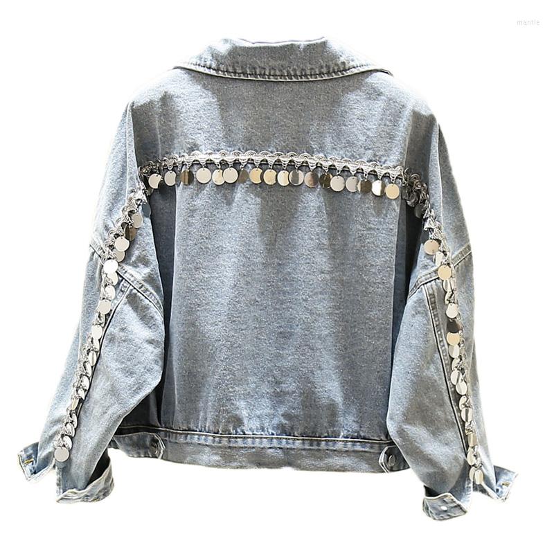 Women's Jackets Fashion Sequined Personality Denim Clothing Womens Large Size Jacket Leisure Trend Coat Female Spring Autumn Jeans, Blue
Women's Jackets Fashion Sequined Personality Denim Clothing Womens Large Size Jacket Leisure Trend Coat Female Spring Autumn Jeans, Blue
