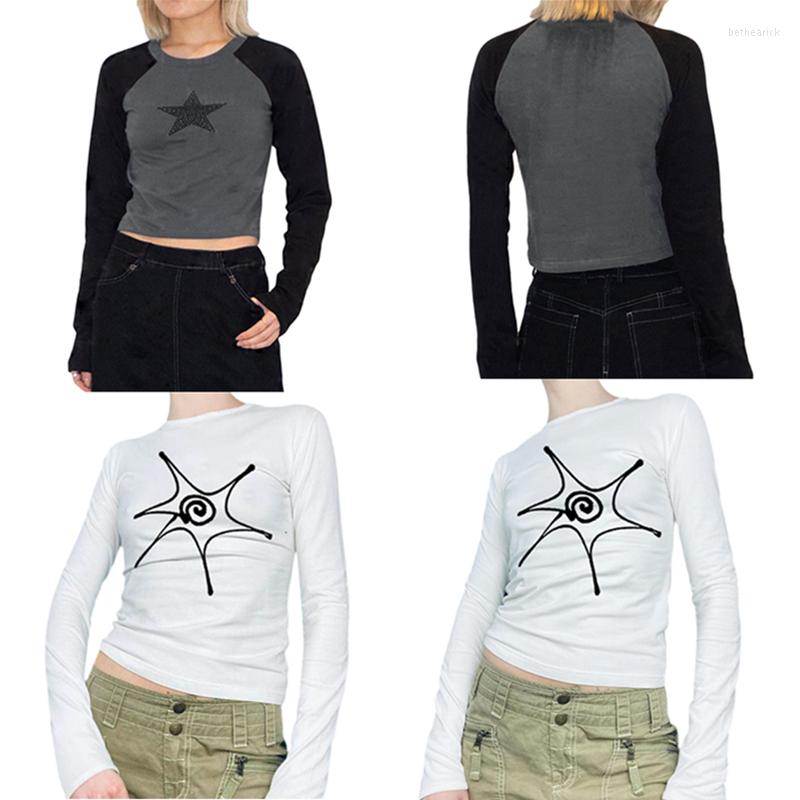 Women' T Shirts Graphic Crop Top Y2k Women Star Print Long Sleeve Tops Fairycore Grunge Clothes 2000s Aesthetic Tee Basic Sweats Streetwear, As photo shows
Women' T Shirts Graphic Crop Top Y2k Women Star Print Long Sleeve Tops Fairycore Grunge Clothes 2000s Aesthetic Tee Basic Sweats Streetwear, As photo shows