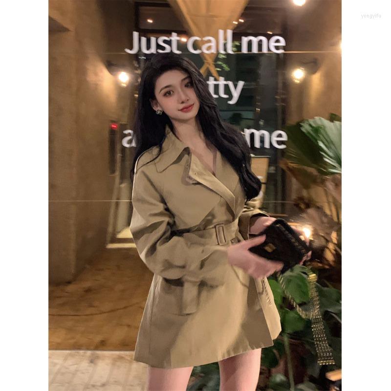 Women' Trench Coats High-quality Khaki Windbreaker Autumn British Style Lace-up Waist Coat Women' Elegant All-match Office Lady
Women' Trench Coats High-quality Khaki Windbreaker Autumn British Style Lace-up Waist Coat Women' Elegant All-match Office Lady