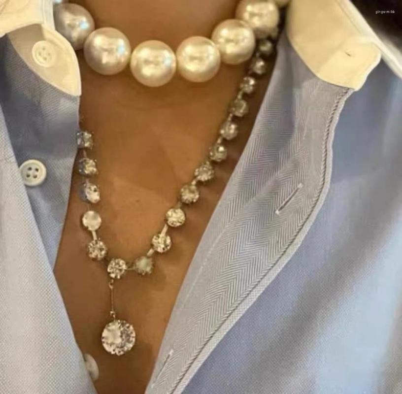 Choker Necklace Chain Design Crystal For Women Big Pearls Double Layered Necklaces Luxury Collares
Choker Necklace Chain Design Crystal For Women Big Pearls Double Layered Necklaces Luxury Collares