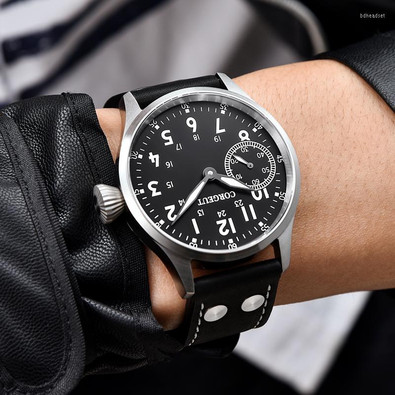 Wristwatches Luxury Watch Men's Mechanical Automatic Winding ST3600 Leather Clock Sapphire Luminous Fashion Seagull Movement, Silver yellow
Wristwatches Luxury Watch Men's Mechanical Automatic Winding ST3600 Leather Clock Sapphire Luminous Fashion Seagull Movement, Silver yellow