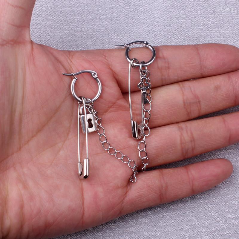 Hoop Earrings Stainless Steel Dia 10mm Chain Key Lock Pin For Women Chic Cool Earings Brincos Jewelry Alloy Pendant
Hoop Earrings Stainless Steel Dia 10mm Chain Key Lock Pin For Women Chic Cool Earings Brincos Jewelry Alloy Pendant