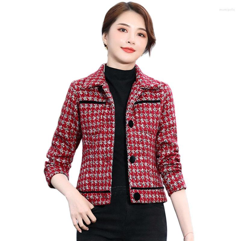 Women's Wool Autumn Women Woolen Coat 2022 Lattice Single-breasted Overcoats Female Casual Korean Office Lady Fashion Wild Short, Black
Women's Wool Autumn Women Woolen Coat 2022 Lattice Single-breasted Overcoats Female Casual Korean Office Lady Fashion Wild Short, Black