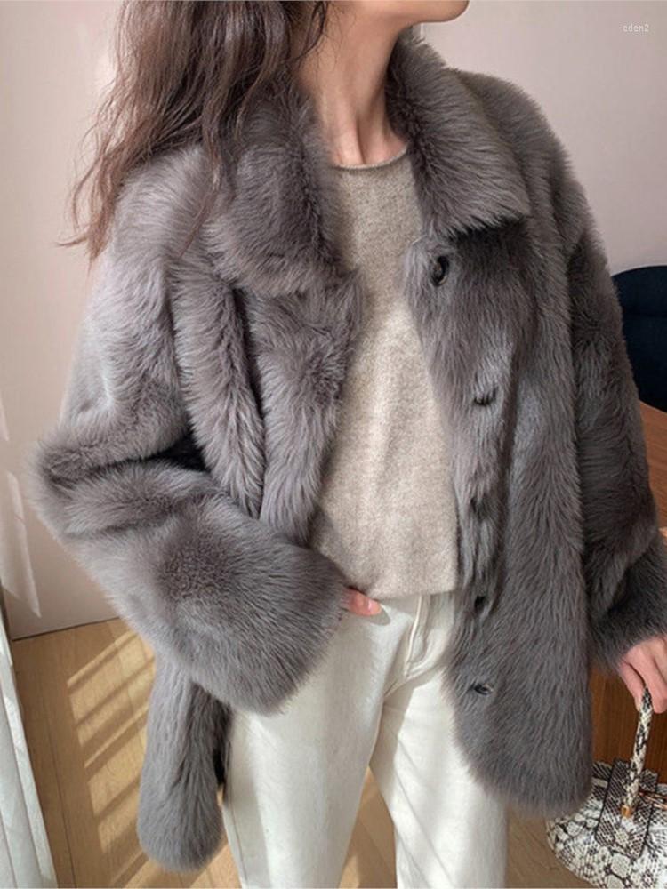 Women's Fur Hstar Women 2022 Autumn Winter Fashion Faux Jackets Female Solid Color Warm Coats Ladies Double-faced Loose Overcoats, Gray
Women's Fur Hstar Women 2022 Autumn Winter Fashion Faux Jackets Female Solid Color Warm Coats Ladies Double-faced Loose Overcoats, Gray