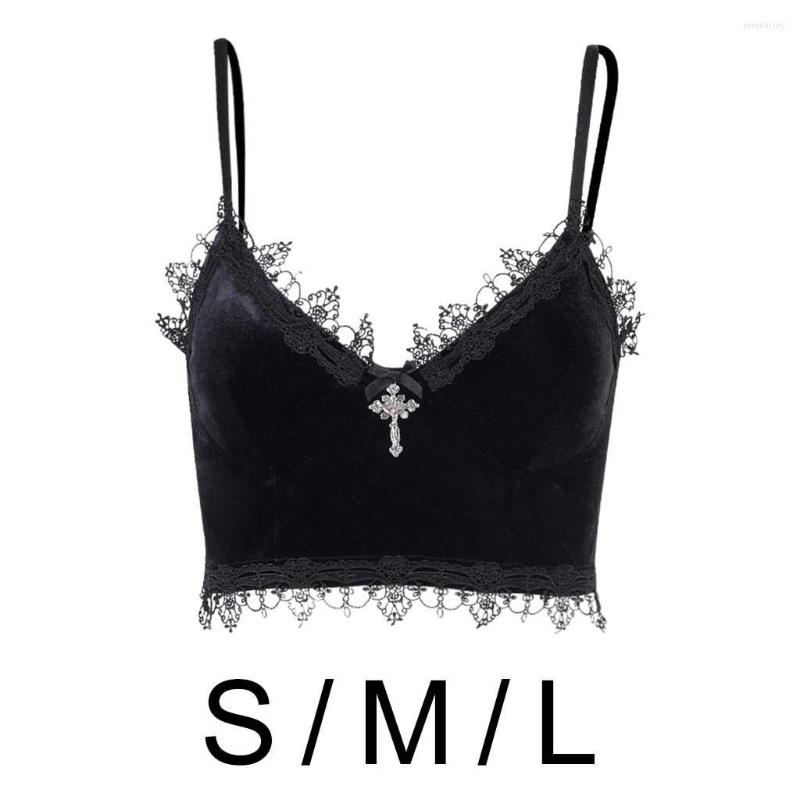 Women' Tanks Fashion Womens Crop Tops Camisole Vest Tank Top Streetwear Girls Female Gothic Lace Corset Black Spaghetti Strap Tube
Women' Tanks Fashion Womens Crop Tops Camisole Vest Tank Top Streetwear Girls Female Gothic Lace Corset Black Spaghetti Strap Tube