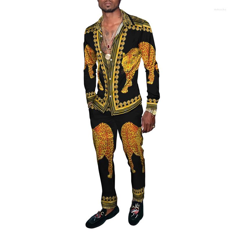 Men' Tracksuits Men' Vintage Gold Totem Florial Animal Leopard Tiger 3D Printed Oversized Clothing Suit Male Shirts Trousers 2Pcs Set, Ttb85-53-ct1
Men' Tracksuits Men' Vintage Gold Totem Florial Animal Leopard Tiger 3D Printed Oversized Clothing Suit Male Shirts Trousers 2Pcs Set, Ttb85-53-ct1