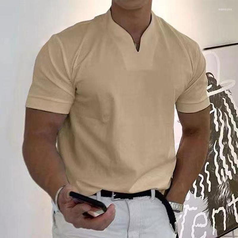 Men's Suits Men's 6861D Mode V-hals Effen Tees Mannen Shirt Smart Casual Lente Zomer Shorts Mouwen T-shirts Heren Losse Oversized Tops, 6861d-4
Men's Suits Men's 6861D Mode V-hals Effen Tees Mannen Shirt Smart Casual Lente Zomer Shorts Mouwen T-shirts Heren Losse Oversized Tops, 6861d-4
