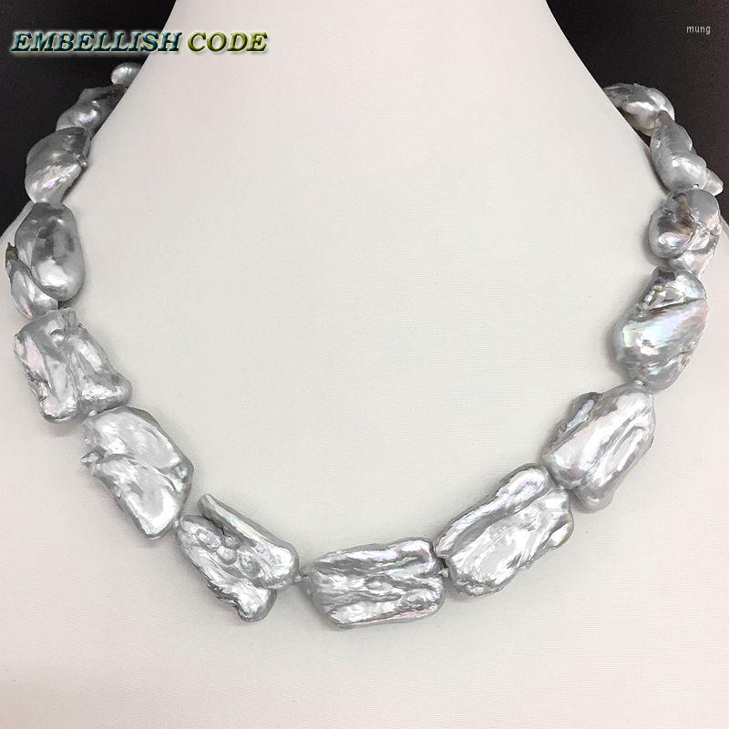 Choker Big Irregular Rectangle Shape Gray Grey Crude Natural Freshwater Pearl Statement Necklace For Women 43cm 46cm 50cm 58
Choker Big Irregular Rectangle Shape Gray Grey Crude Natural Freshwater Pearl Statement Necklace For Women 43cm 46cm 50cm 58