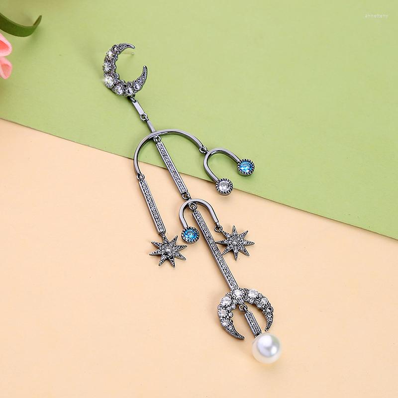 Dangle Earrings Fashion Jewelry Moon&Star Zircon Shiny Crystals Simulated Pearl Pendant Drop Hyperbole Wholesale Price Women
Dangle Earrings Fashion Jewelry Moon&Star Zircon Shiny Crystals Simulated Pearl Pendant Drop Hyperbole Wholesale Price Women