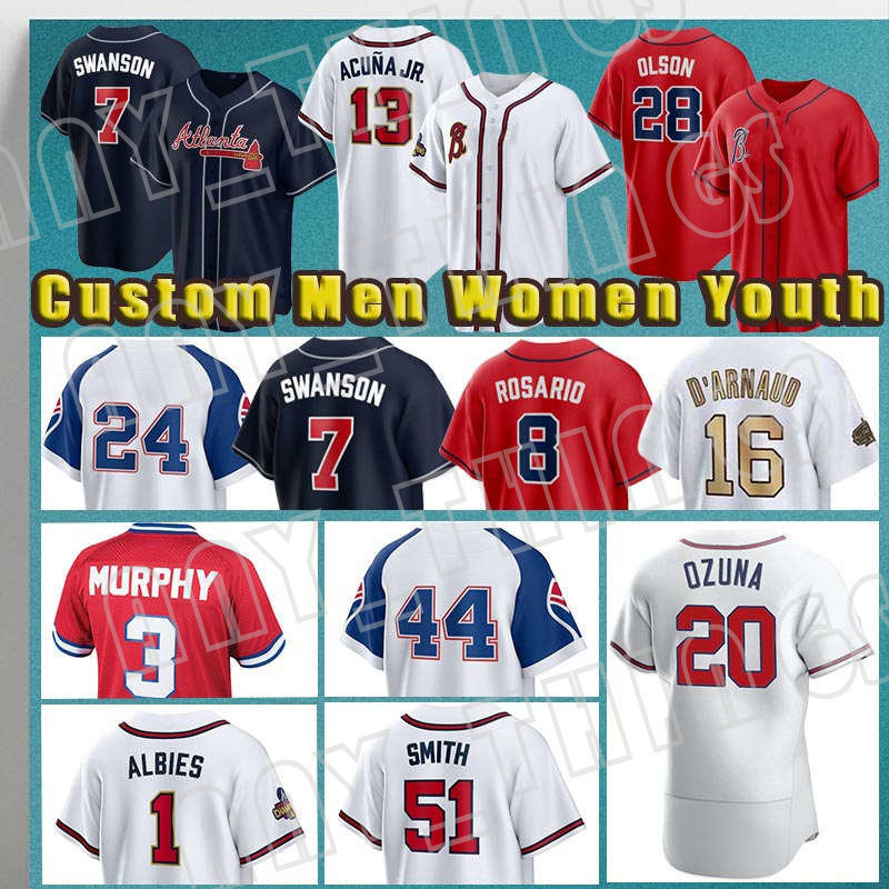 13 Ronald Acuna Jr. Baseball 28 Matt Olson Jerseys 7 Dansby Swanson Ozzie Albies Max Fried Austin Riley Dale Murphy Braves Marcell Ozuna Kyle Wright Eddie Rosario, Custom youth cool base(y s)
13 Ronald Acuna Jr. Baseball 28 Matt Olson Jerseys 7 Dansby Swanson Ozzie Albies Max Fried Austin Riley Dale Murphy Braves Marcell Ozuna Kyle Wright Eddie Rosario, Custom youth cool base(y s)