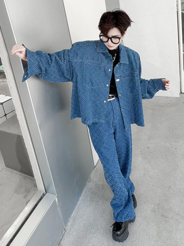 Men's Tracksuits Color 2023 Autumn Solid Shoulder Pad Denim Jacket Casual Pants Men's Set Fashion Male Temperament Loose 2A5892, Black
Men's Tracksuits Color 2023 Autumn Solid Shoulder Pad Denim Jacket Casual Pants Men's Set Fashion Male Temperament Loose 2A5892, Black