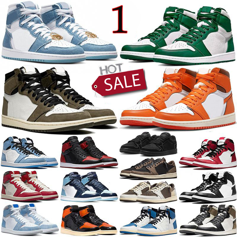 Jumpman Retro 1 Basketball Shoes 1s Sneakers Bred Patent Reverse Mocha Denim Chicago UNC Gorge Green Starfish Panda Men Women Outdoor Sports Trainers 36-47, (21)
Jumpman Retro 1 Basketball Shoes 1s Sneakers Bred Patent Reverse Mocha Denim Chicago UNC Gorge Green Starfish Panda Men Women Outdoor Sports Trainers 36-47, (21)
